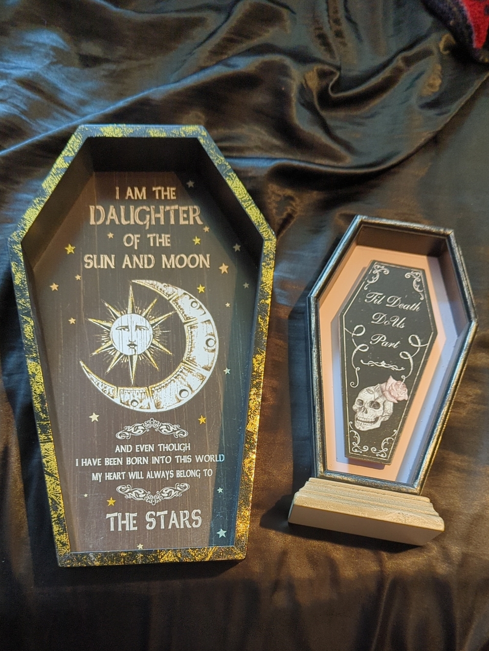 2 Michael's Coffin Decor Display